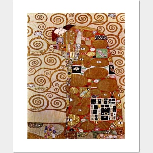 Gustav Klimt The Embrace Fulfillment 1905 Painting Print Posters and Art